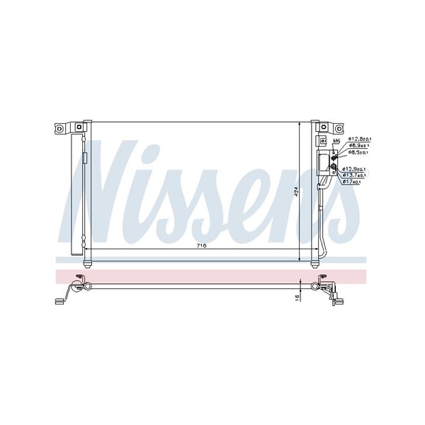 Kondensor, klimatanläggning Nissens ** first fit ** 940278 NISSENS