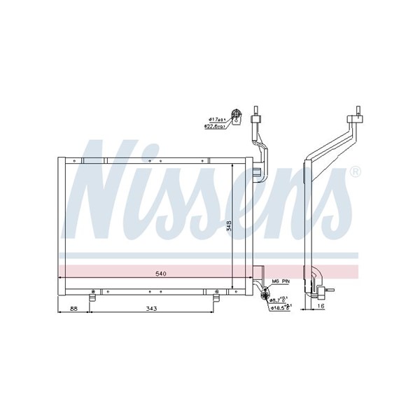 Kondensor, klimatanläggning Nissens 940287 NISSENS
