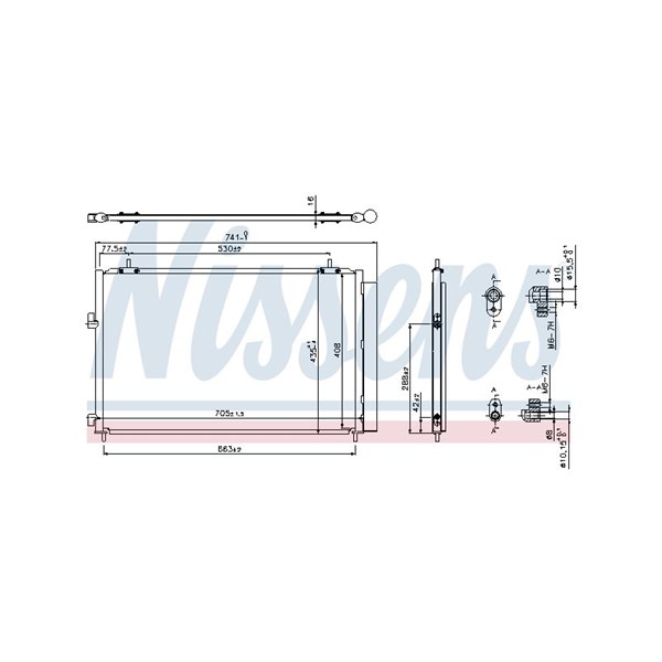 Kondensor, klimatanläggning Nissens ** first fit ** 940349 NISSENS
