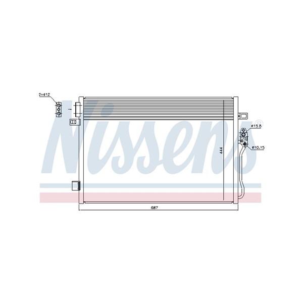 Kondensor, klimatanläggning Nissens 940379 NISSENS