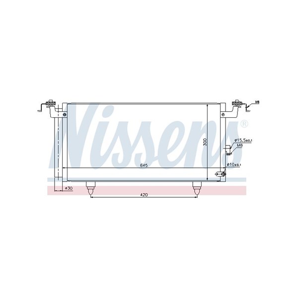 Kondensor, klimatanläggning Nissens 940399 NISSENS