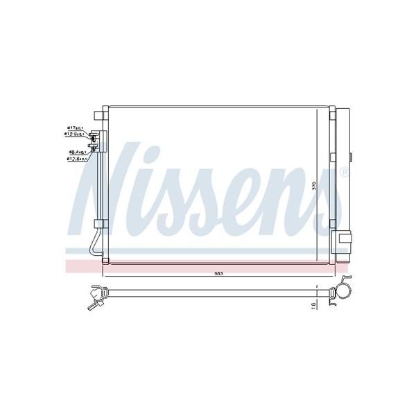 Kondensor, klimatanläggning Nissens 940564 NISSENS