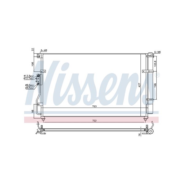 Kondensor, klimatanläggning Nissens 940629 NISSENS