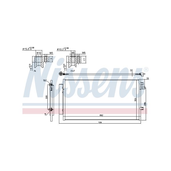 Kondensor, klimatanläggning Nissens ** first fit ** 940692 NISSENS