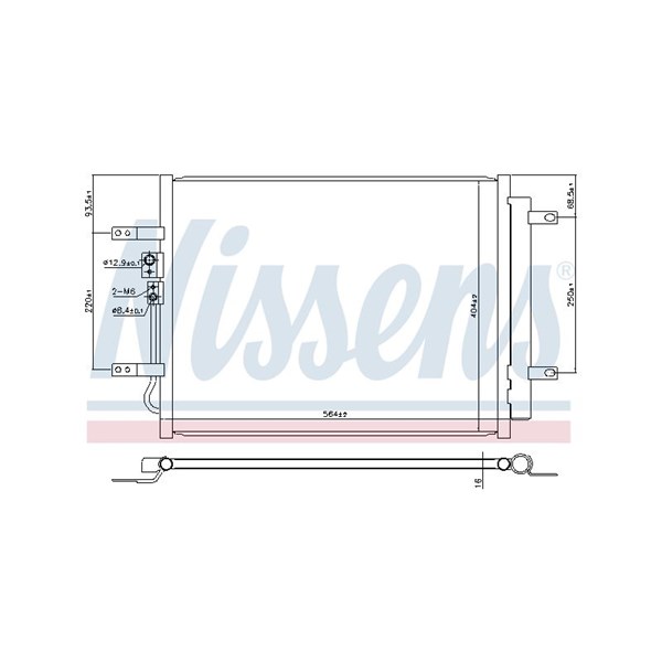 Kondensor, klimatanläggning Nissens ** first fit ** 941100 NISSENS