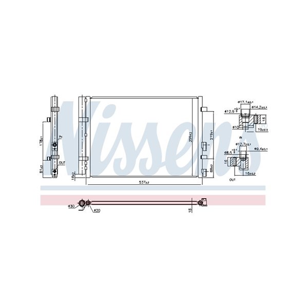 Kondensor, klimatanläggning Nissens ** first fit ** 941129 NISSENS