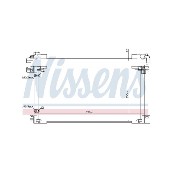 Kondensor, klimatanläggning Nissens 941220 NISSENS