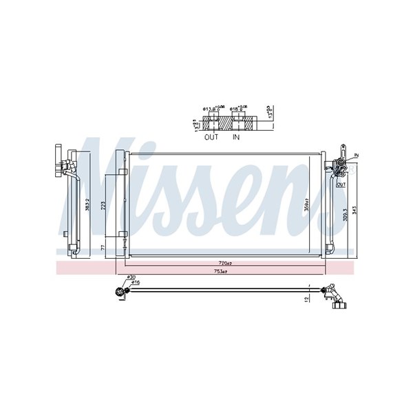 Kondensor, klimatanläggning Nissens ** first fit ** 941287 NISSENS