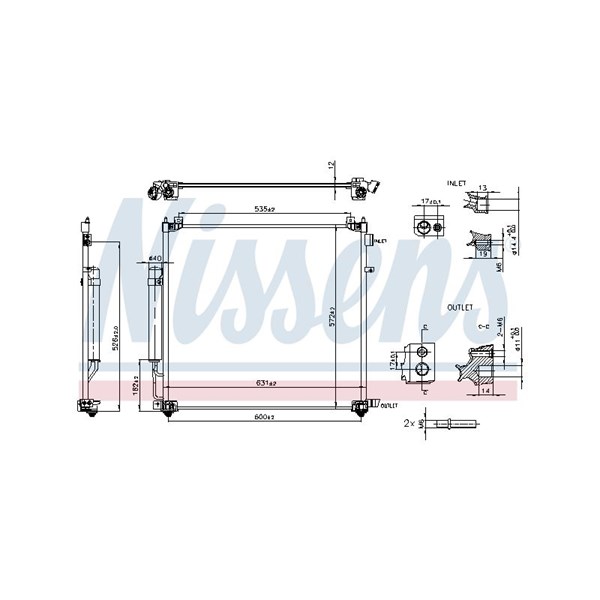 Kondensor, klimatanläggning Nissens ** first fit ** 941295 NISSENS