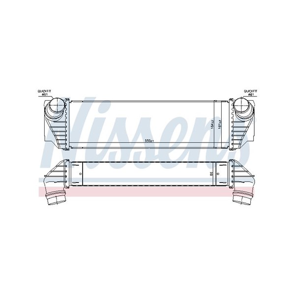 Intercooler Nissens 96100 NISSENS