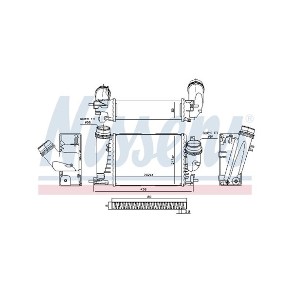 Intercooler Nissens 961289 NISSENS