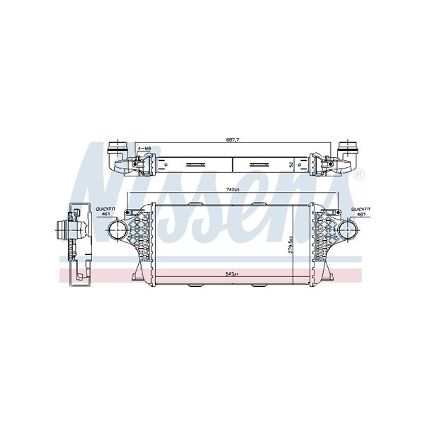 Intercooler Nissens 961458 NISSENS Intercooler Nissens 961458 NISSENS