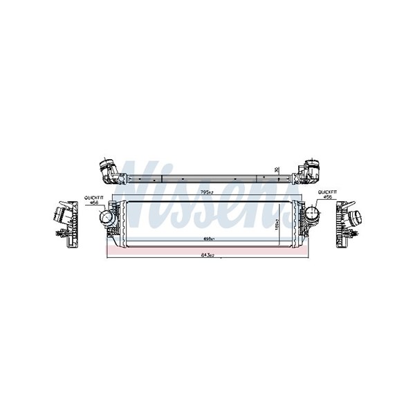 Intercooler Nissens 961504 NISSENS Intercooler Nissens 961504 NISSENS