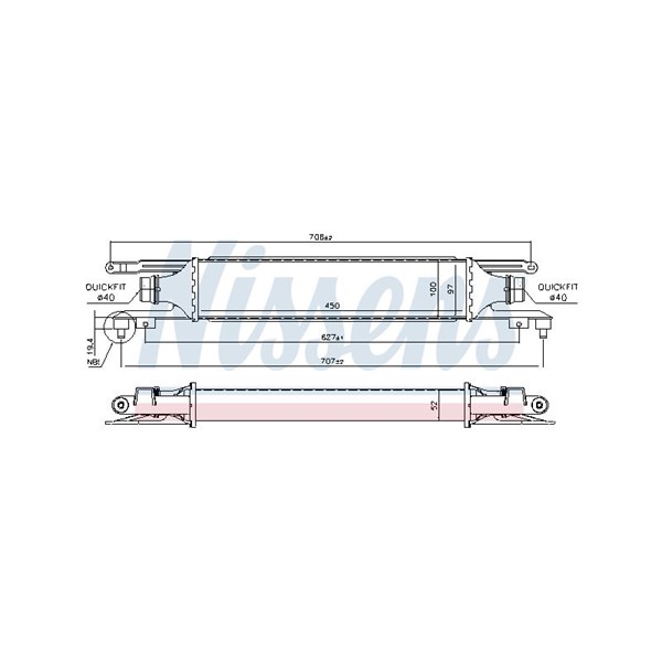 Intercooler Nissens 96464 NISSENS