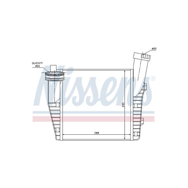 Intercooler, Höger Nissens 96687 NISSENS