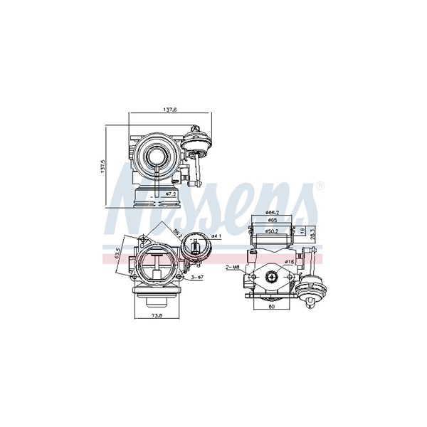 Egr-ventil Nissens ** first fit ** 98162 NISSENS