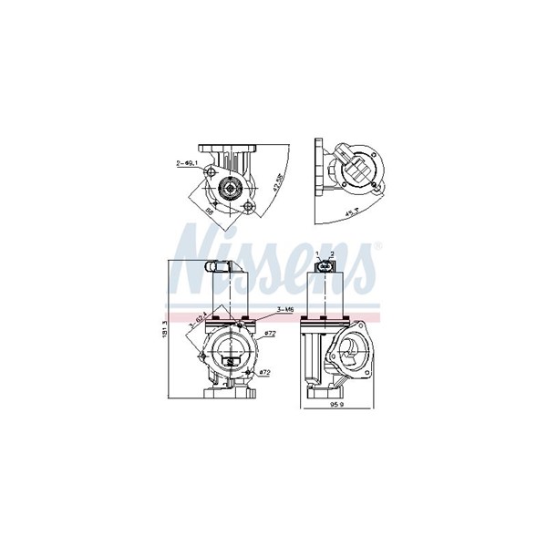 Egr-ventil Nissens ** first fit ** 98167 NISSENS