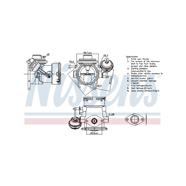 Egr-ventil Nissens ** first fit ** 98297 NISSENS