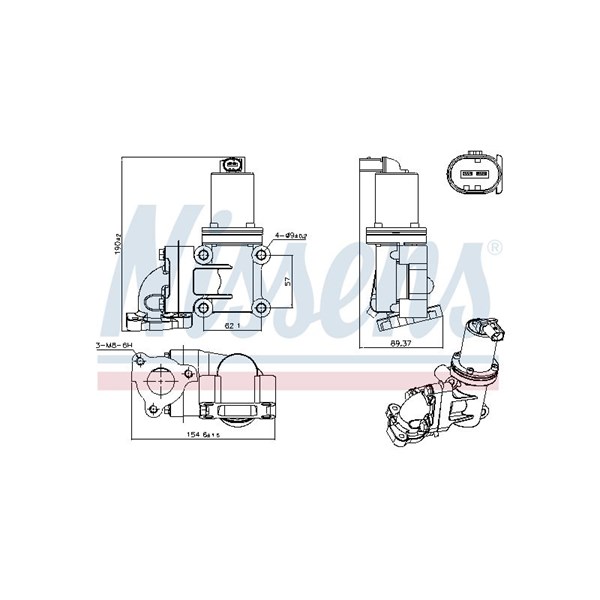Egr-ventil Nissens ** first fit ** 98355 NISSENS