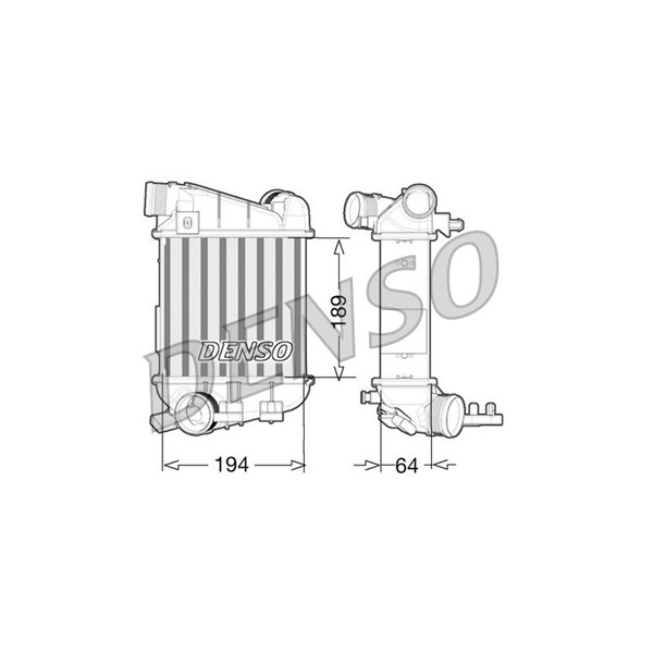 Intercooler, Vänster Denso DIT02027 DENSO