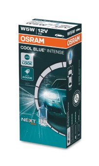 Glödlampa OSRAM COOL BLUE INTENSE  W5W W2,1x9,5d, Bak, Fram, Fram OSRAM
