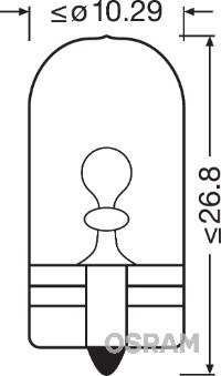 Glödlampa OSRAM ORIGINAL WY5W W2,1x9,5d, Fram, Bak, Ytterspegel,  OSRAM