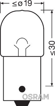 Glödlampa OSRAM ULTRA LIFE R10W BA15s, Fram, Bak Osram 5008ULT-02 OSRAM