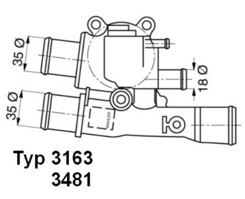 Termostat, kylvätska Borgwarner (wahler) 3163.88D BorgWarner (Wahler)