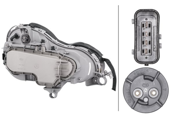 Strålkastare 12V, Vänster Hella 1D9 007 095-091 HELLA