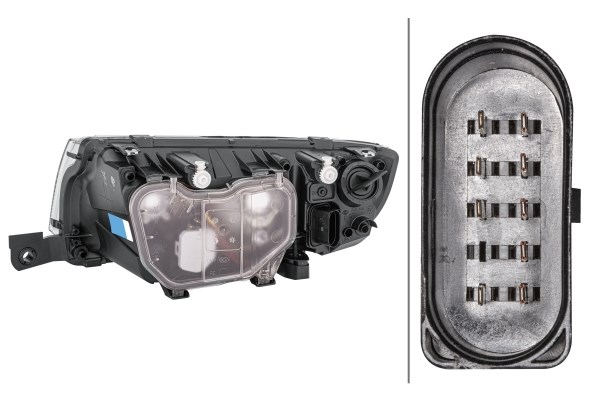 Strålkastare 12V, Höger Hella 1EB 246 018-101 HELLA