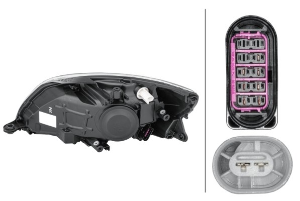 Strålkastare 12V, Höger Hella 1ED 010 417-341 HELLA