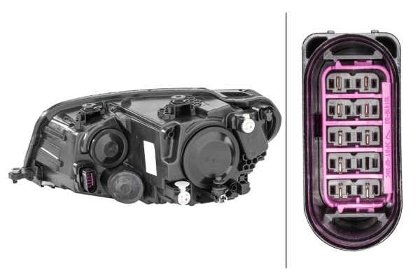 Strålkastare 12V, Höger Hella 1ED 012 286-021 HELLA