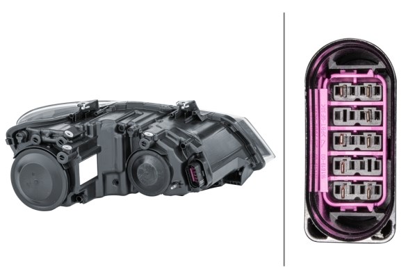 Strålkastare 12V, Vänster Hella 1EE 247 051-011 HELLA