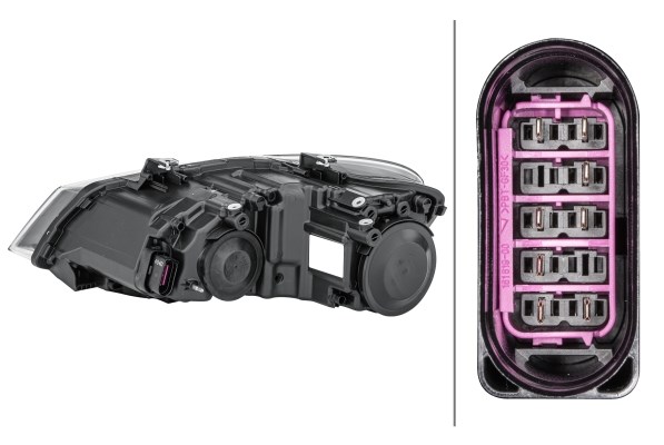 Strålkastare 12V, Höger Hella 1EE 247 051-021 HELLA