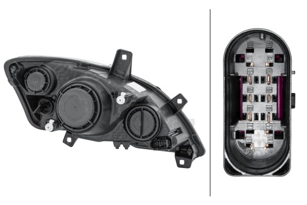 Strålkastare 12V, Vänster Hella 1EG 009 627-011 HELLA Strålkastare 12V, Vänster Hella 1EG 009 627-011 HELLA
