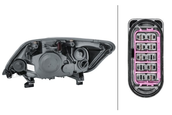 Strålkastare 12V, Höger Hella 1EJ 009 696-721 HELLA Strålkastare 12V, Höger Hella 1EJ 009 696-721 HELLA