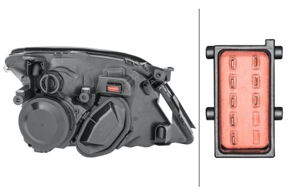 Strålkastare 12V, Vänster Hella 1EL 008 320-131 HELLA Strålkastare 12V, Vänster Hella 1EL 008 320-131 HELLA