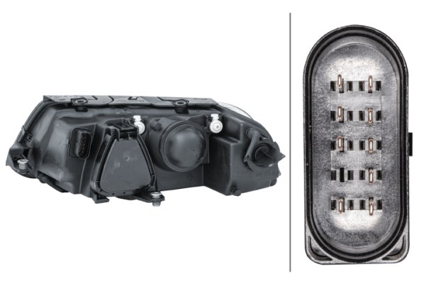Strålkastare 12V, Höger Hella 1EL 008 350-021 HELLA