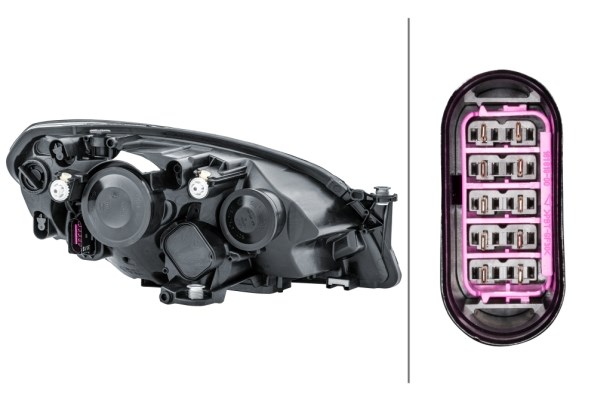Strålkastare 12V, Vänster Hella 1EL 012 643-011 HELLA