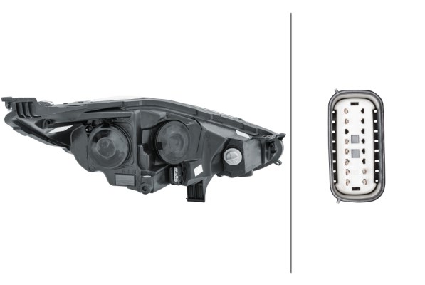 Strålkastare 12V, Vänster Hella 1EL 354 803-051 HELLA