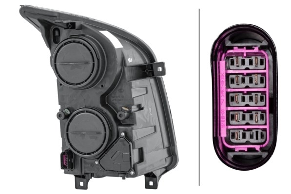 Strålkastare 12V, Vänster Hella 1ER 247 017-051 HELLA