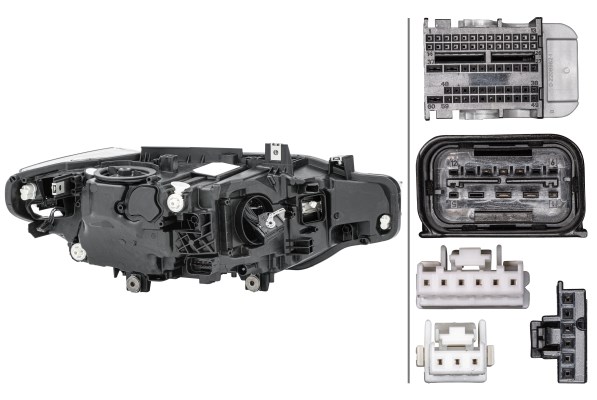 Strålkastare 12V, Vänster Hella 1EX 012 102-911 HELLA