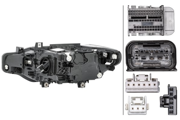 Strålkastare 12V, Höger Hella 1EX 012 102-921 HELLA
