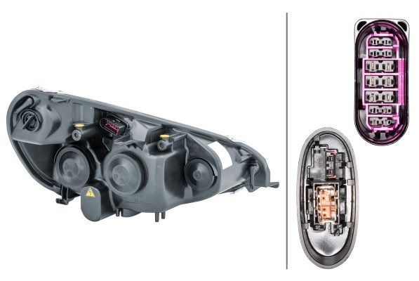 Strålkastare 12V, Vänster Hella 1ZS 009 250-791 HELLA