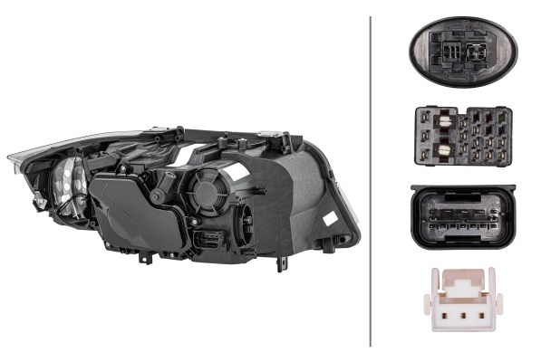Strålkastare 12V, Vänster Hella 1ZS 354 692-011 HELLA