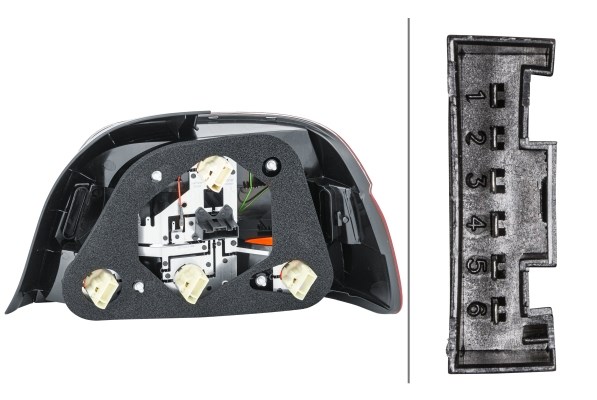 Baklykta 12V, Vänster Hella 2VP 008 272-211 HELLA