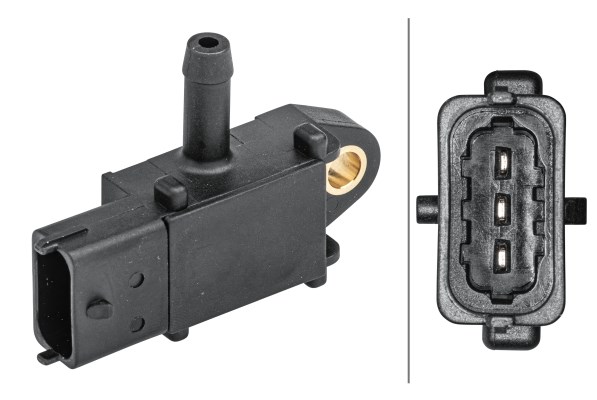 Sensor, avgastryck Hella 6PP 009 409-071 HELLA