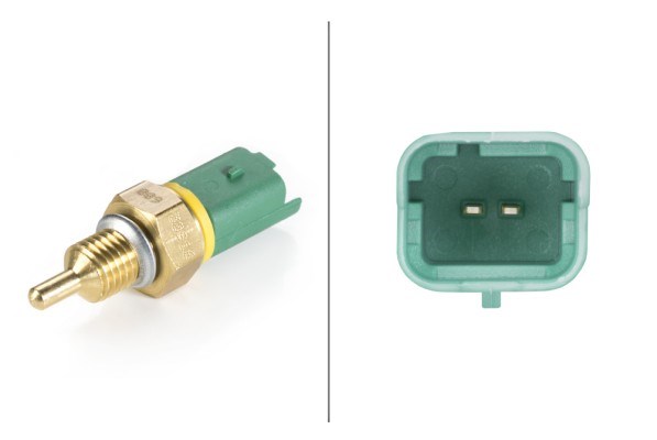 Kylvätsketemperatur-sensor, Nedre, Upptill Hella 6PT 009 309-161 HELLA