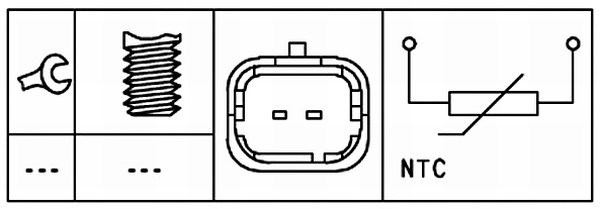 Kylvätsketemperatur-sensor 12V Hella 6PT 009 309-431 HELLA