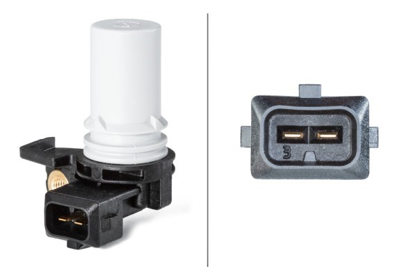 Impulsgivare, vevaxel 12V, Svänghjulssidig Hella 6PU 009 163-501 HELLA